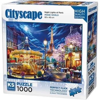 KS Games Пъзел KS Games от 1000 части - Нощните светлини на Париж (20795)