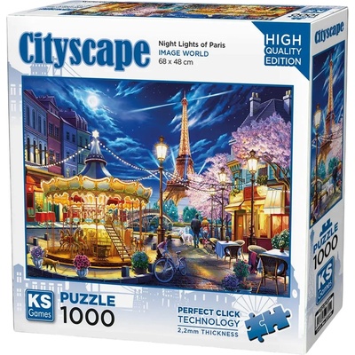 KS Games Пъзел KS Games от 1000 части - Нощните светлини на Париж (20795)