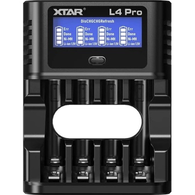 XTAR L4 Pro inteligentná nabíjačka akumulátorov Li-ion a Ni-MH