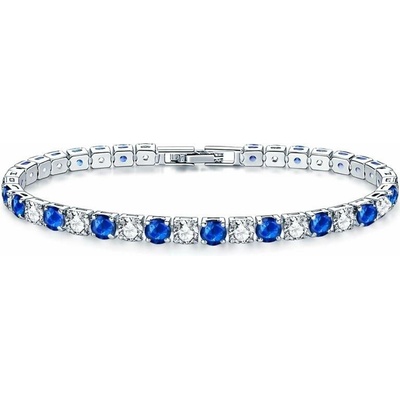 Sisi Jewelry náramek se zirkony Robertina Sapphire NR2041/17 Modrá