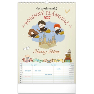 NOTIQUE rodinný plánovací Harry Potter XL 33 × 46 cm 2027