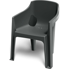 Prosperplast Stolička s opierkami rúk TURINO 630x555x775 mm CARBON antracitová