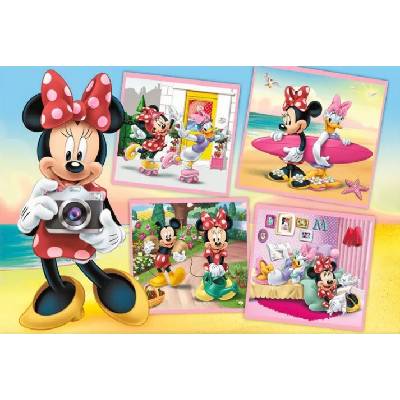 1x Minnie a Daisy – fotoaparát a koláž fotek – obdélníkový jedlý papír na dort – Hledejceny.cz
