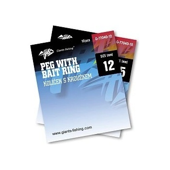 Giants Fishing Kolíček S Očkom Pegs With Bait Rings 15+3,7 mm 10 ks