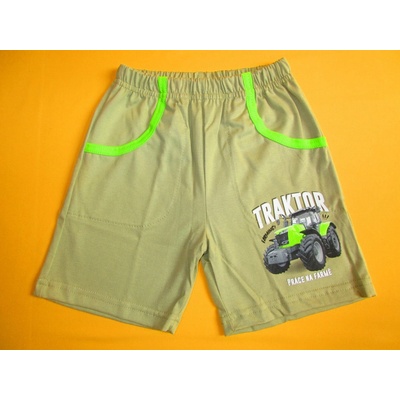 Arex ČR bavlněné kraťasy s potiskem světleolivová