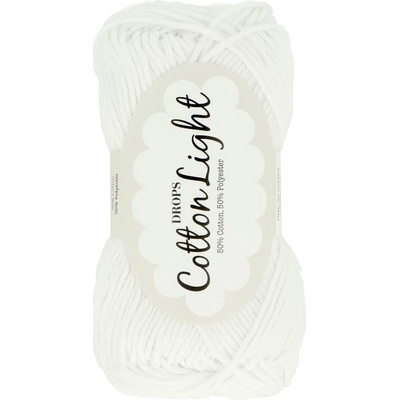 Drops Cotton Light 02 biela