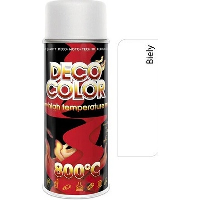 DECO COLOR HIGH TEMPERATURE 400 ML - TEPLOODOLNÝ NÁTER AŽ DO 650°C BIELY