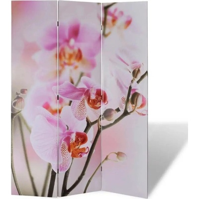 vidaXL Paraván 3-krídlový L 240475 Kvety 120 x 180 cm