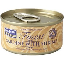 Fish4Cat Sardinka s krevetou 70 g