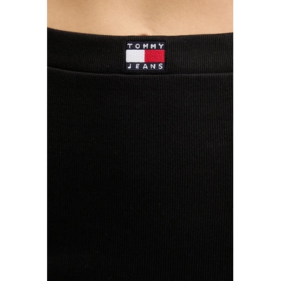 Tommy Jeans Пола Tommy Jeans в черно къса със стандартна кройка DW0DW20671 (DW0DW20671)