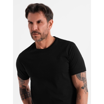 Ombre Clothing Мъжка класическа памучна тениска BASIC - черна Ombre Clothing | Cheren | МЪЖЕ | S