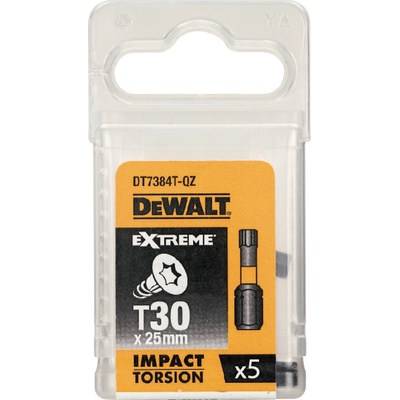 DeWalt DT7384T Impact Torsion nástavce pre rázové uťahovače T30 25mm 5ks