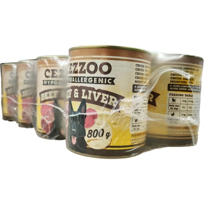 Cezzoo Adult Hypoallergenic Beef and Liver 8 x 800 g