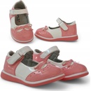 Dětské baleríny laky na suchý zip kožená vložka 6485