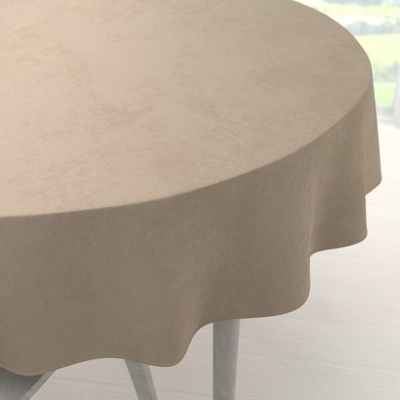 Biante Veľký zamatový okrúhly obrus Velvet Premium SVP-042 Béžovohnedý Ø 260 cm