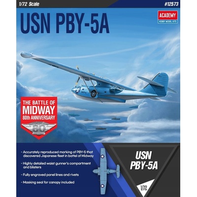 Academy Model Kit letadlo 12573 USN PBY 5A Battle of Midway 1:72