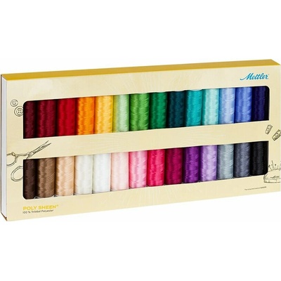 Sada vyšívacích nití POLY SHEEN 40 METTLER (28x200m)