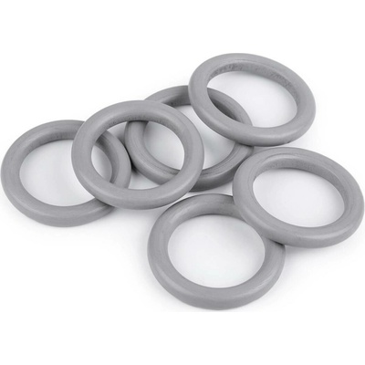 Dřevěný barevný kroužek vnější Ø58 mm šedá 10 ks