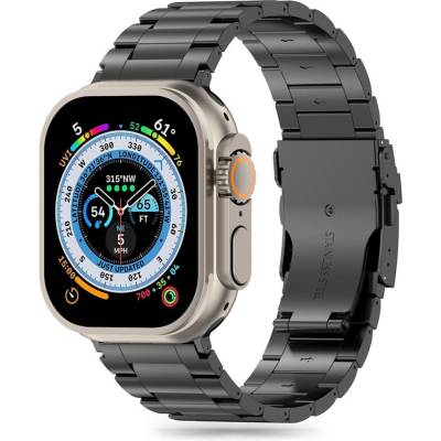 Стоманена верижка за Apple Watch 4//5/6/7/8/9/SE/ Ultra 1-2 (42/44/45/49 mm) от Tech-Protect Stainless Pro - Черен (5906203697274)