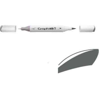 Lihová fixa GRAPH'IT oboustranná Brush & Fine, Neutral Grey 6