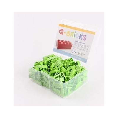 Q-bricks UNICOLOR světle zelené kostky 300 ks