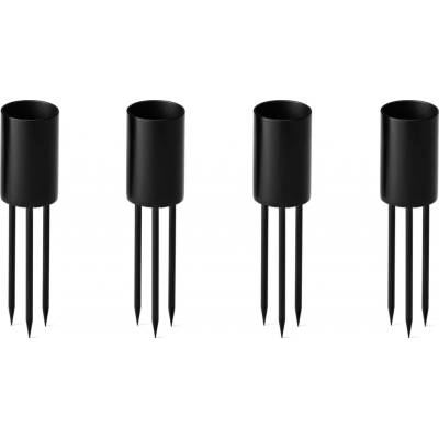 ester & erik Zapichovací svícen na svíčku Black Medium – set 4 ks, černá barva, kov