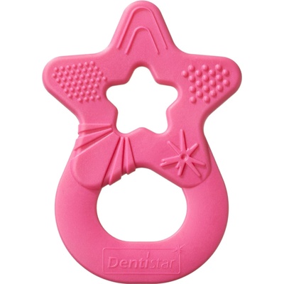 Dentistar Teether Star hryzadlo Hviezda tmavo ružová