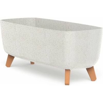 PROSPERPLAST Kvetináč GRACIA CASE ECO WOOD biely 58cm