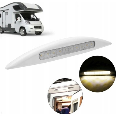 EXTERIÉROVÉ LED SVĚTLO DO KARAVANU 10 LED 12V 5W IP67 ŽLUTÉ PRO AUTOBUS KEMPING