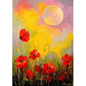 Enjoy - Puzzle Poppies in the Moonlight - 1 000 piese