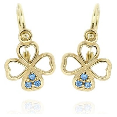 Zlatnictví U Kostela dětské zlaté náušnice čtyřlístky 239001778M