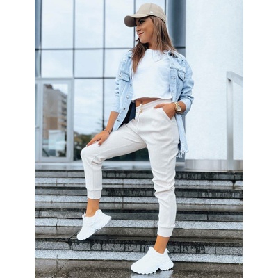 DStreet Dámské kalhoty teplákové MARIE béžová šedá