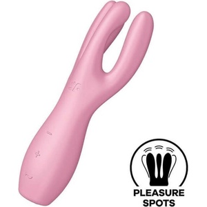 Satisfyer Мултифункционален розов стимулатор Satisfyer Threesome 3