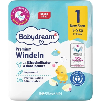 Babydream Pleny Premium Newborn, 2 - 5 kg 1 27 ks
