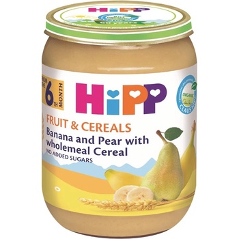 Image 1 of HiPP Био Пълнозърнеста каша круша и банан 190 гр. - 6+ месеца