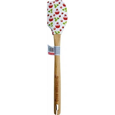 ALVARAK Stěrka kuchyňská 30 cm, silikon/dřevo, muffin jahoda
