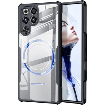 ZTE XUNDD Калъф за ZTE nubia RedMagic 11 Pro 5G / 11 Pro+ 5G с Прозрачен акрилен гръб- Черна TPU рамка, Airbag технология, вкл. Протектор
