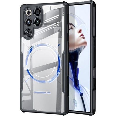 ZTE XUNDD Калъф за ZTE nubia RedMagic 11 Pro 5G / 11 Pro+ 5G с Прозрачен акрилен гръб- Черна TPU рамка, Airbag технология, вкл. Протектор