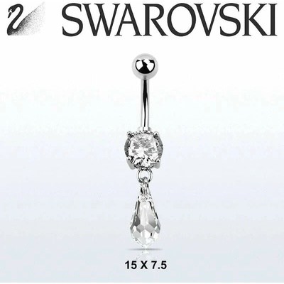 InfinityPierce Banán do pupíku s krystalem Swarovski MCD713