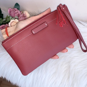 Image 1 of 100% Естествена кожа портмоне МОДЕЛ А1439 Бордо