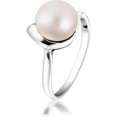 Swan Сребърен пръстен с бяла сладководна перла SR0002A Swan