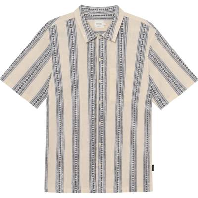 DEDICATED Мъжка риза с копчета DEDICATED Shirt Brantevik Shirt - Floral Stripe Blue - размер M (033-1904-0412)
