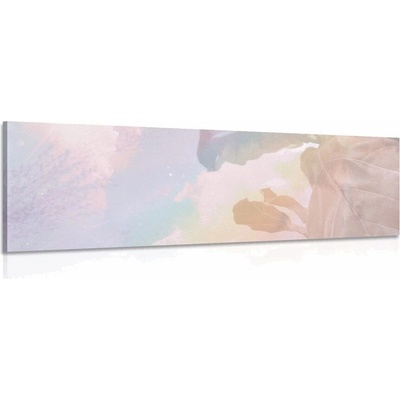 Obraz kouzelný odraz listů ve vodě - 120x40