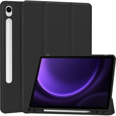 Vsetkonamobil 66570 LEATHER Zaklápací kryt Samsung Galaxy Tab S9 FE / Tab S10 FE / S10 Lite čierny