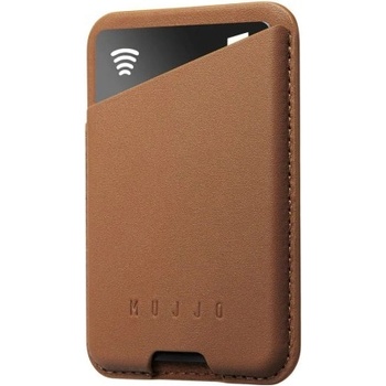 Image 1 of Mujjo MagWallet Leather Card Holder with MagSafe - кожен портфейл (джоб) за прикрепяне към iPhone с MagSafe (тъмнокафяв)