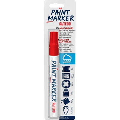 ALTECO Paint Marker červený olejový popisovač
