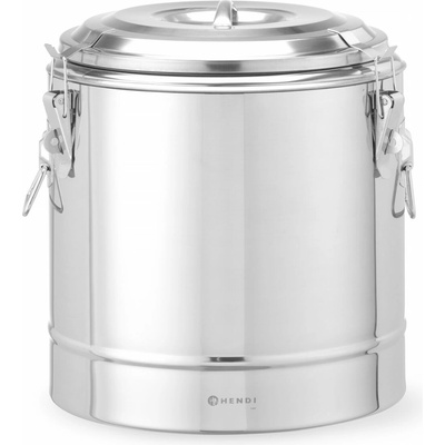Termoska na prepravu potravín, HENDI, Kitchen Line, 19L, Strieborná, ⌀350x(H)400mm