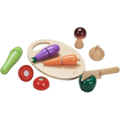 Classic World Детски дървен комплект за рязане - зеленчуци