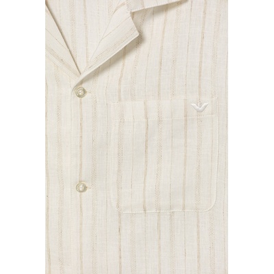 Emporio Armani блуза тип риза за деца с добавен лен (EB000972.AF20969)