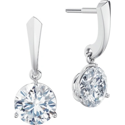 DF dámske náušnice 6418, bílé zlato s laboratorními diamanty o celkové váze 4.00 ct VS1/F